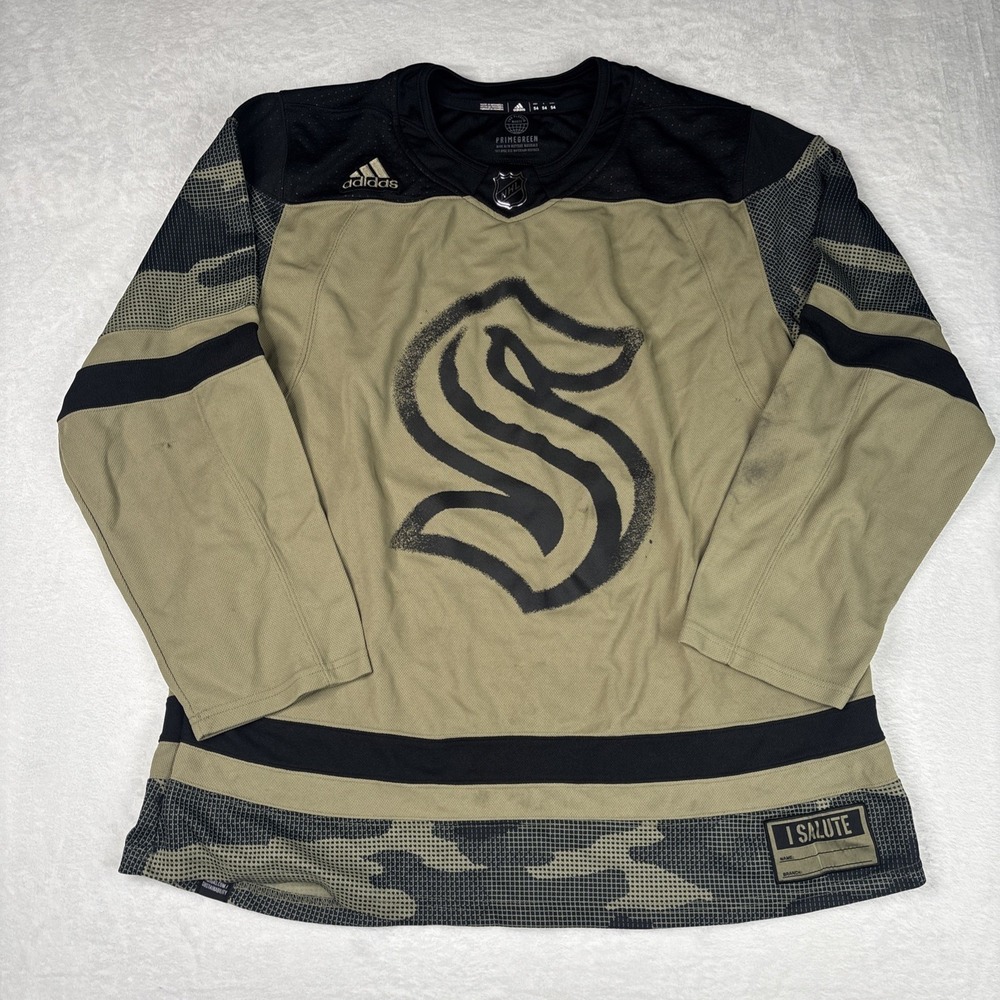 Seattle Kraken Adidas Military Appreciation Camo Practice Jersey XL 54 LOOK*
